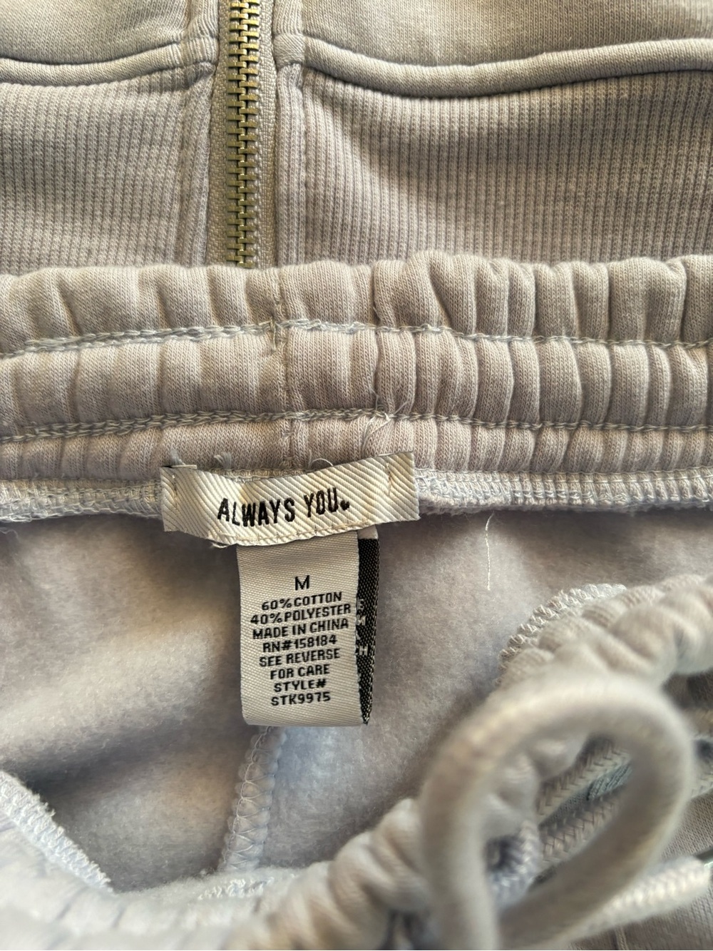 Always Lavender Zip Hoodie with Drawcord - Picture 3 of 4